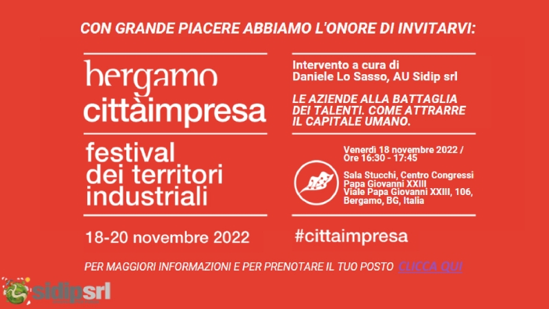 Daniele Lo Sasso, AU Sidip Srl al "Festival dei territori industriali, Città Impresa Bergamo"